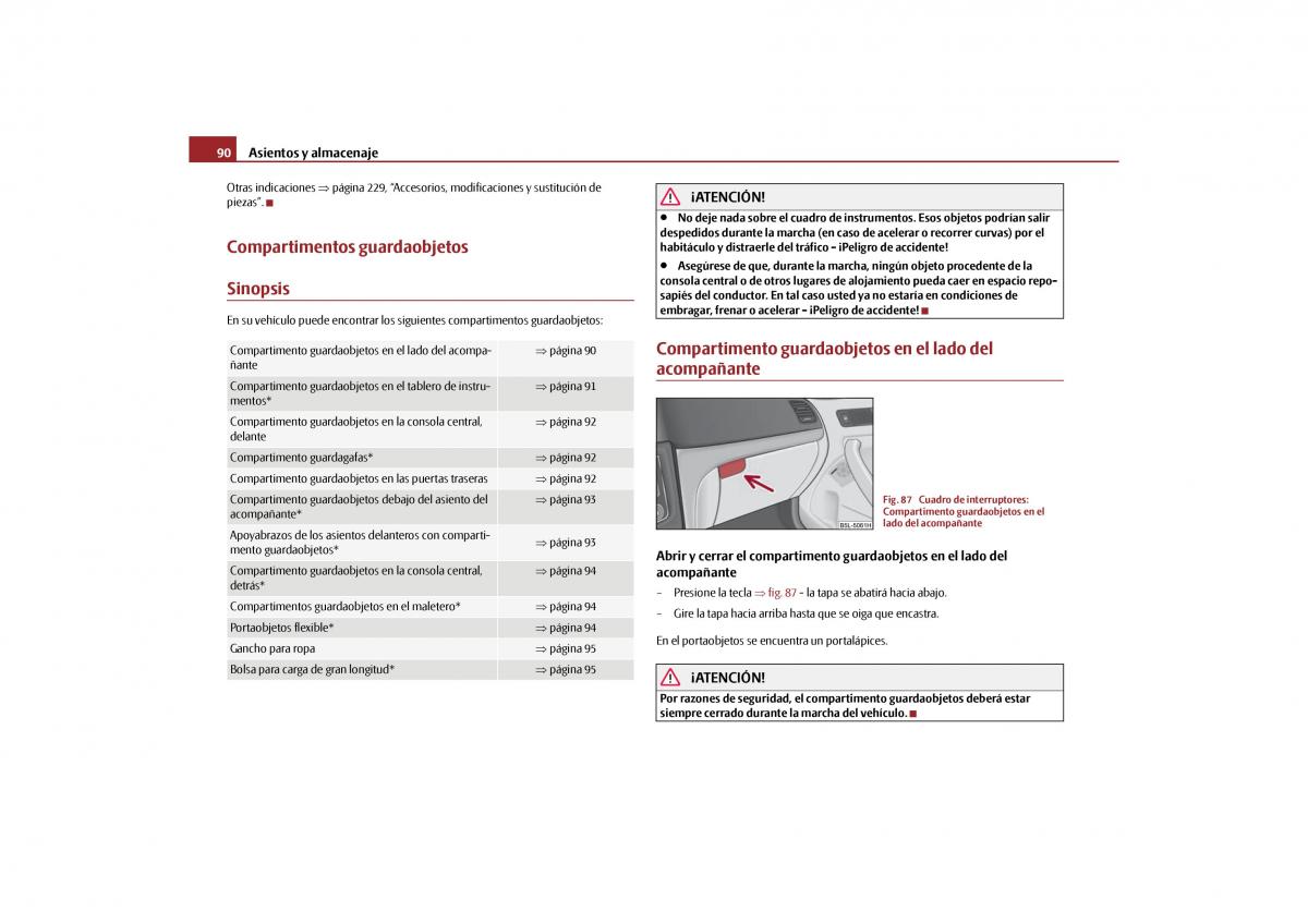 Skoda Yeti manual del propietario / page 91