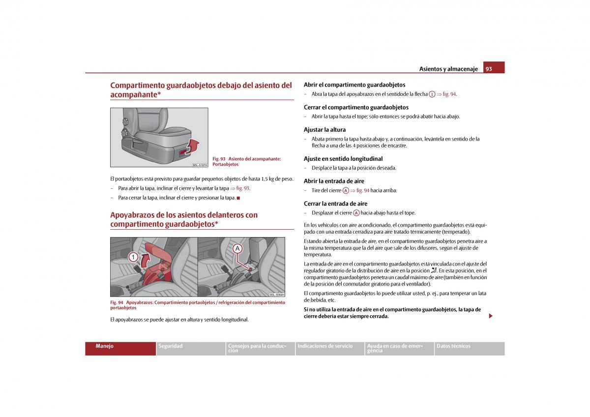 Skoda Yeti manual del propietario / page 94