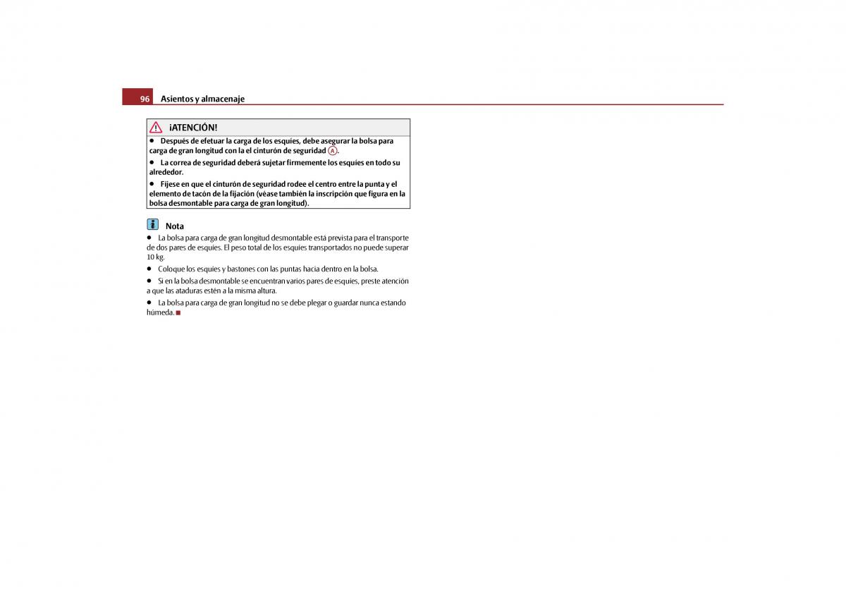 Skoda Yeti manual del propietario / page 97