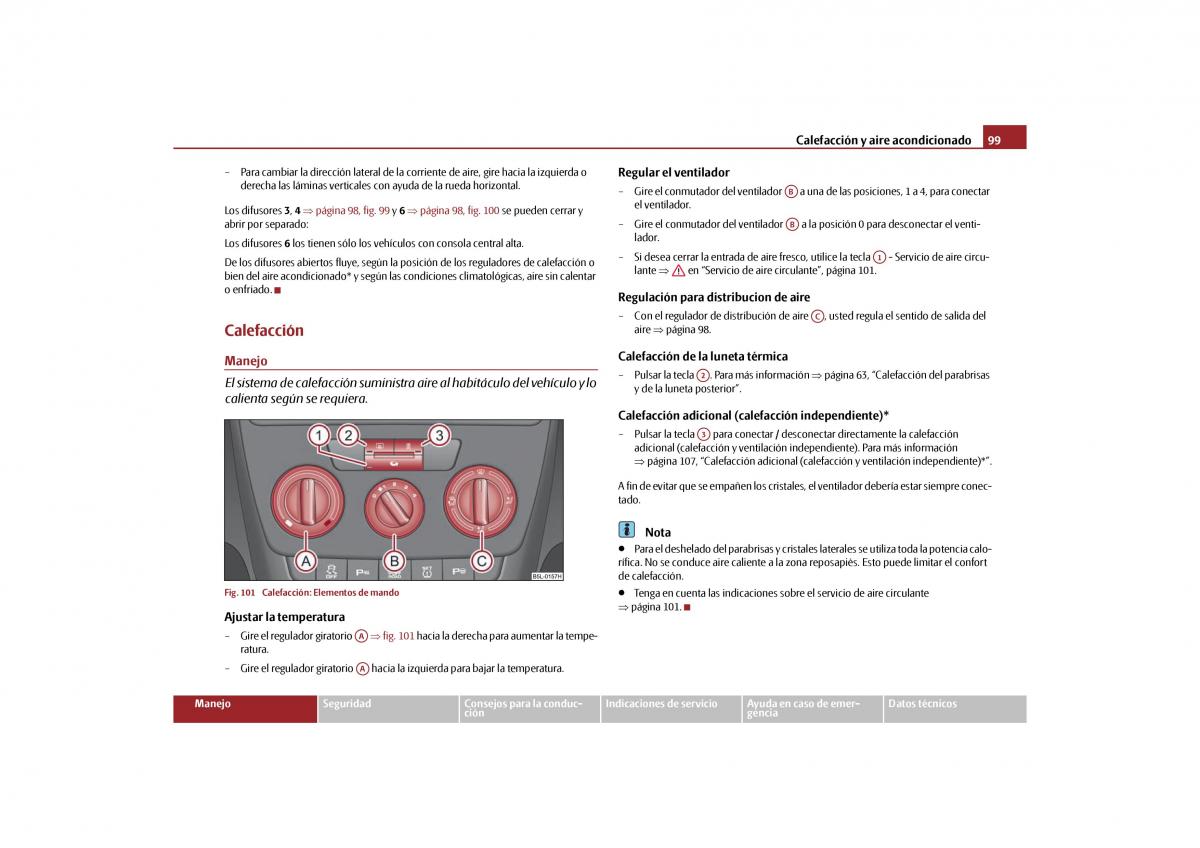 Skoda Yeti manual del propietario / page 100