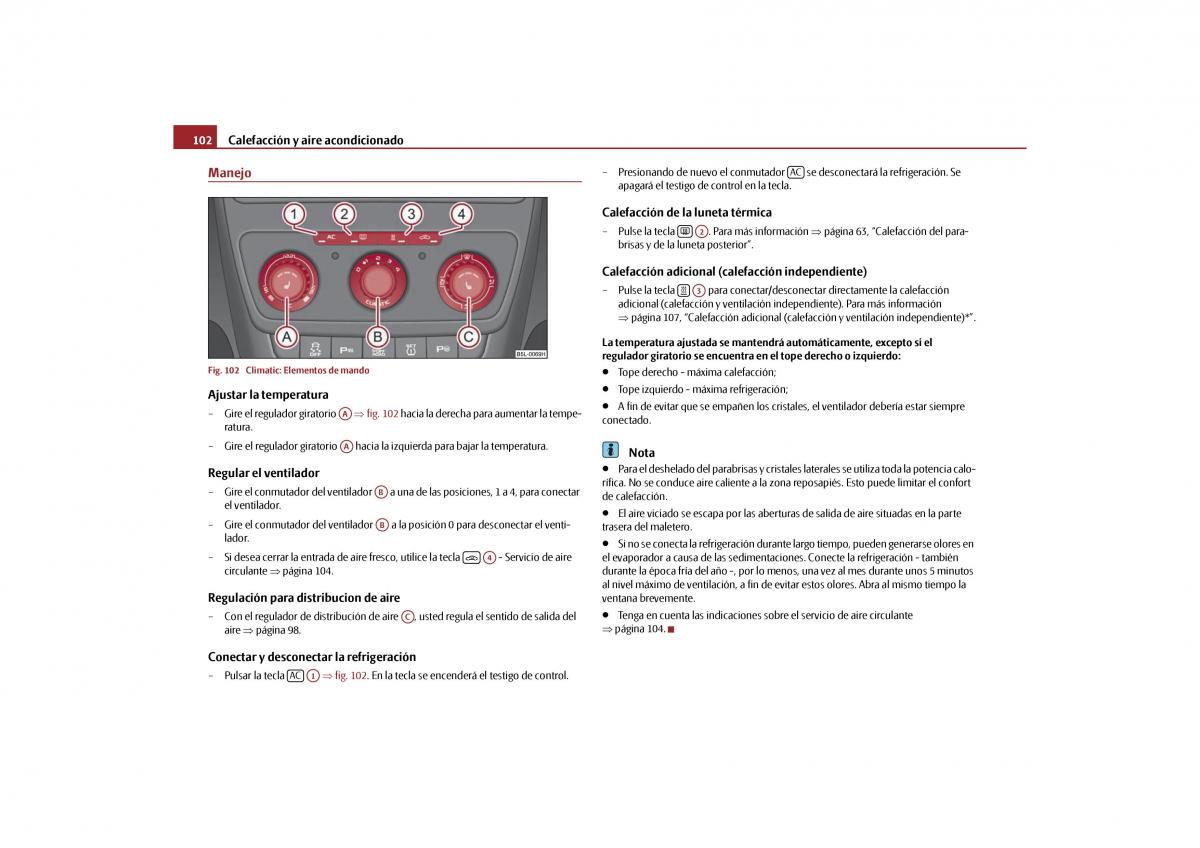 Skoda Yeti manual del propietario / page 103