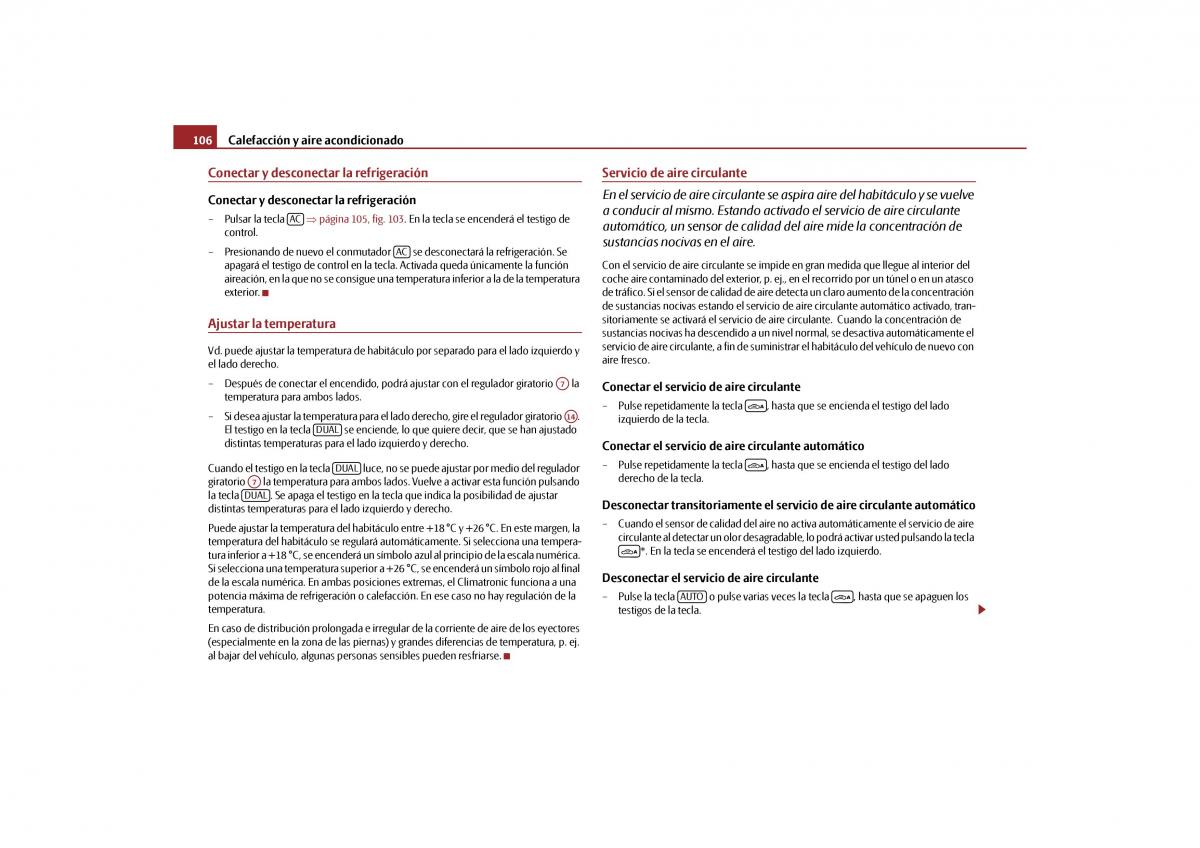 Skoda Yeti manual del propietario / page 107