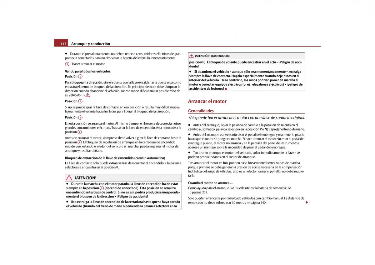 Skoda Yeti manual del propietario / page 113