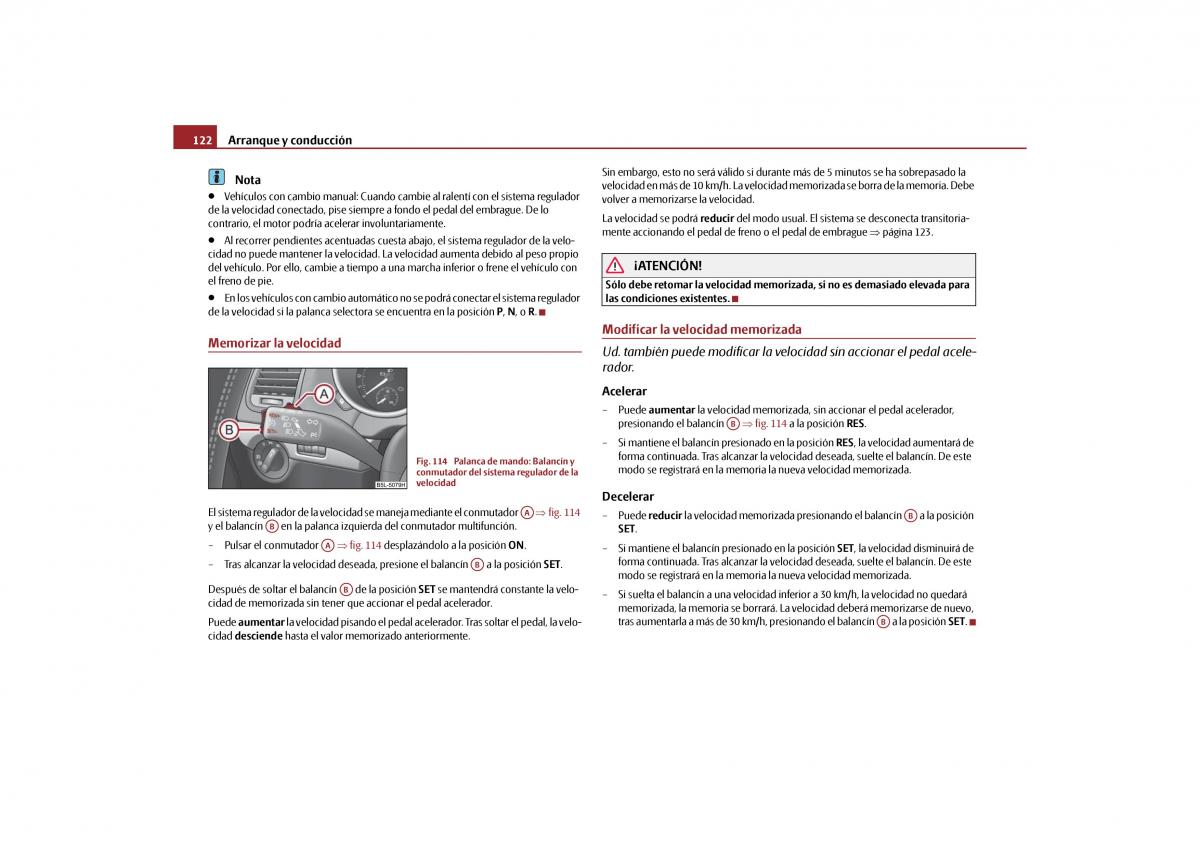 Skoda Yeti manual del propietario / page 123