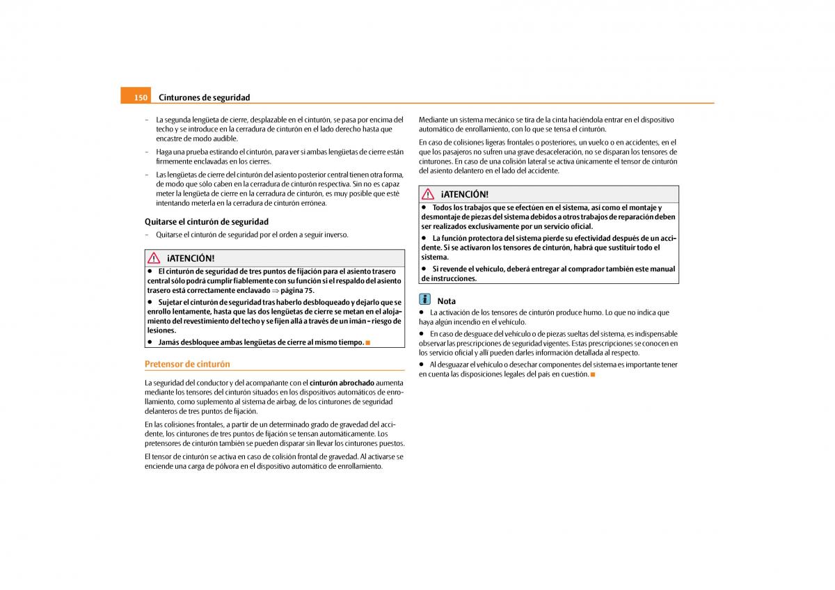 Skoda Yeti manual del propietario / page 151