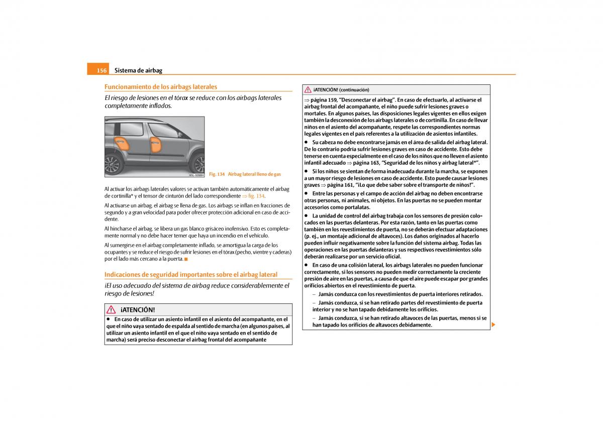 Skoda Yeti manual del propietario / page 157