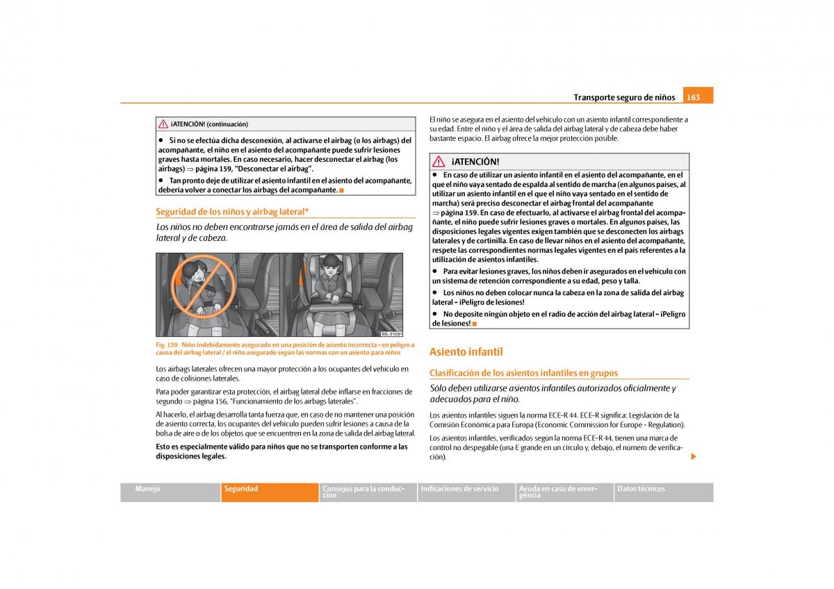 Skoda Yeti manual del propietario / page 164