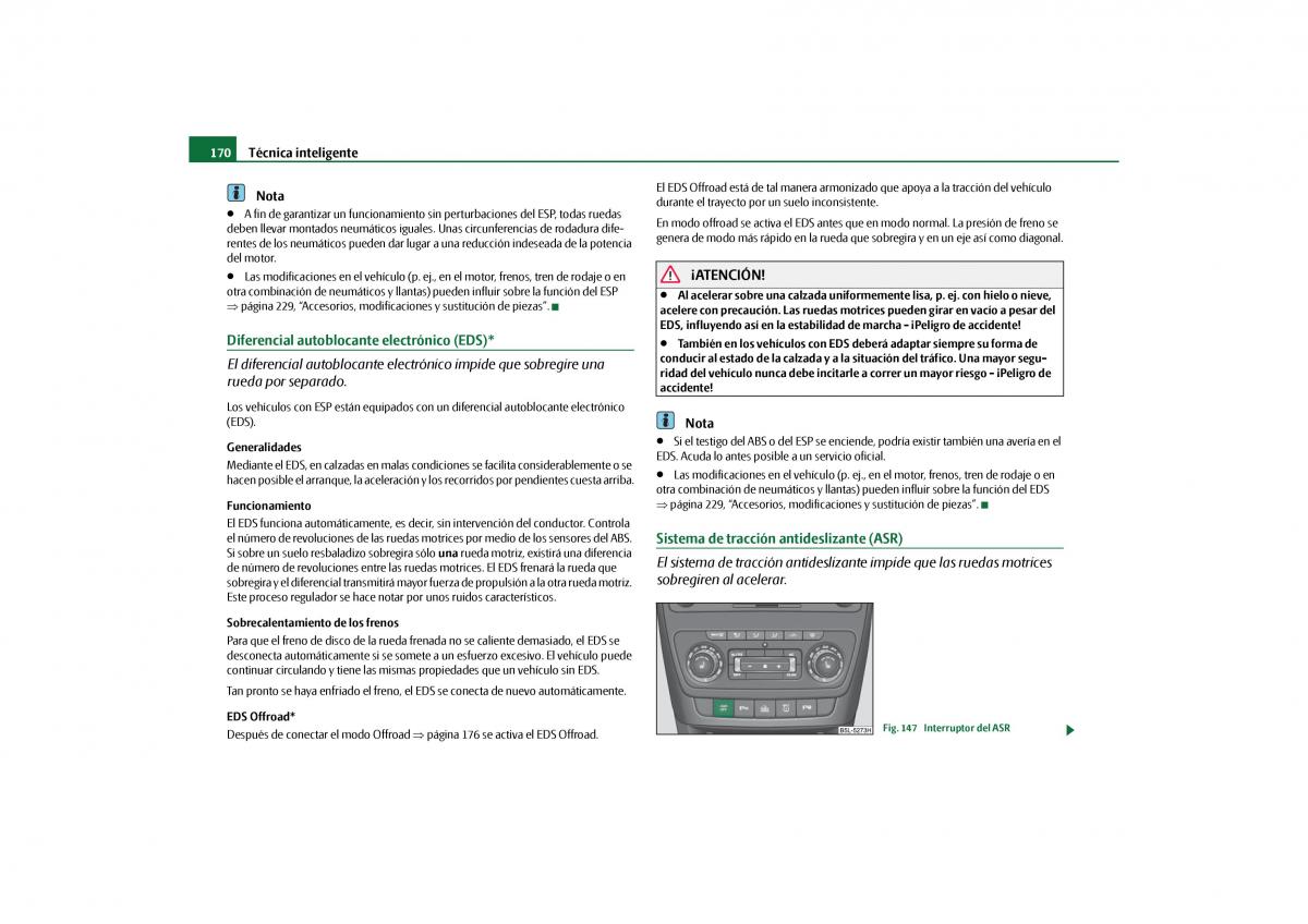 Skoda Yeti manual del propietario / page 171