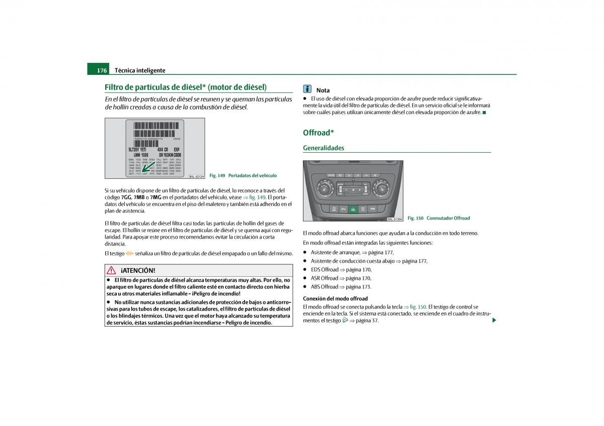 Skoda Yeti manual del propietario / page 177