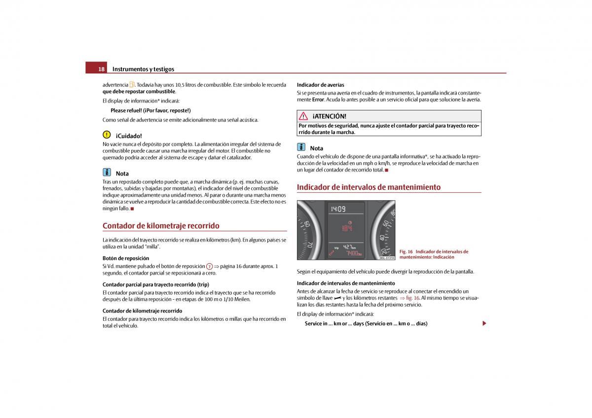 Skoda Yeti manual del propietario / page 19