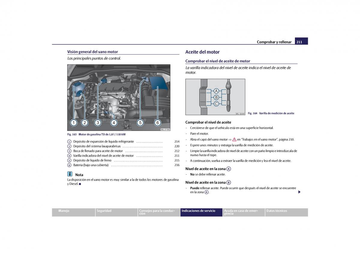 Skoda Yeti manual del propietario / page 212