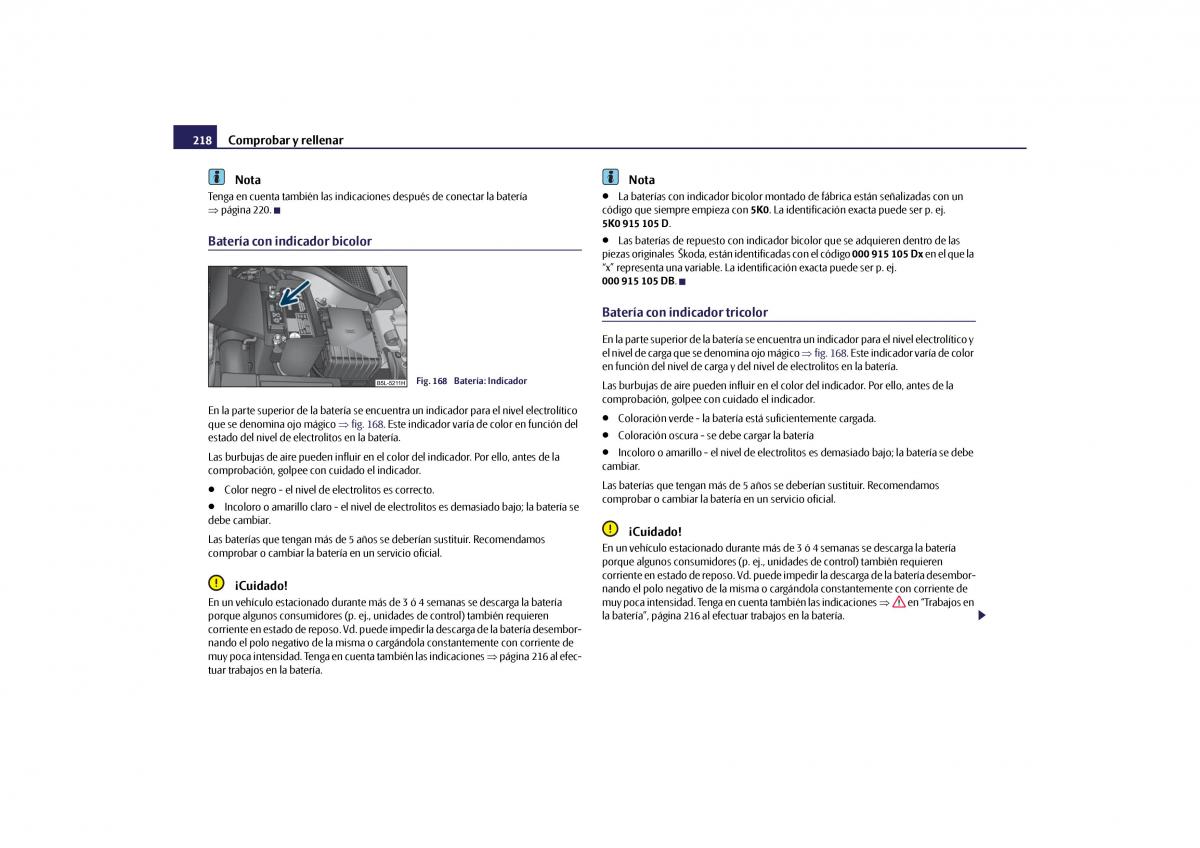 Skoda Yeti manual del propietario / page 219