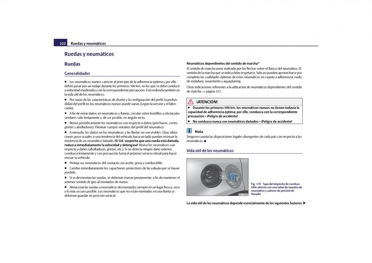 Skoda Yeti manual del propietario / page 223