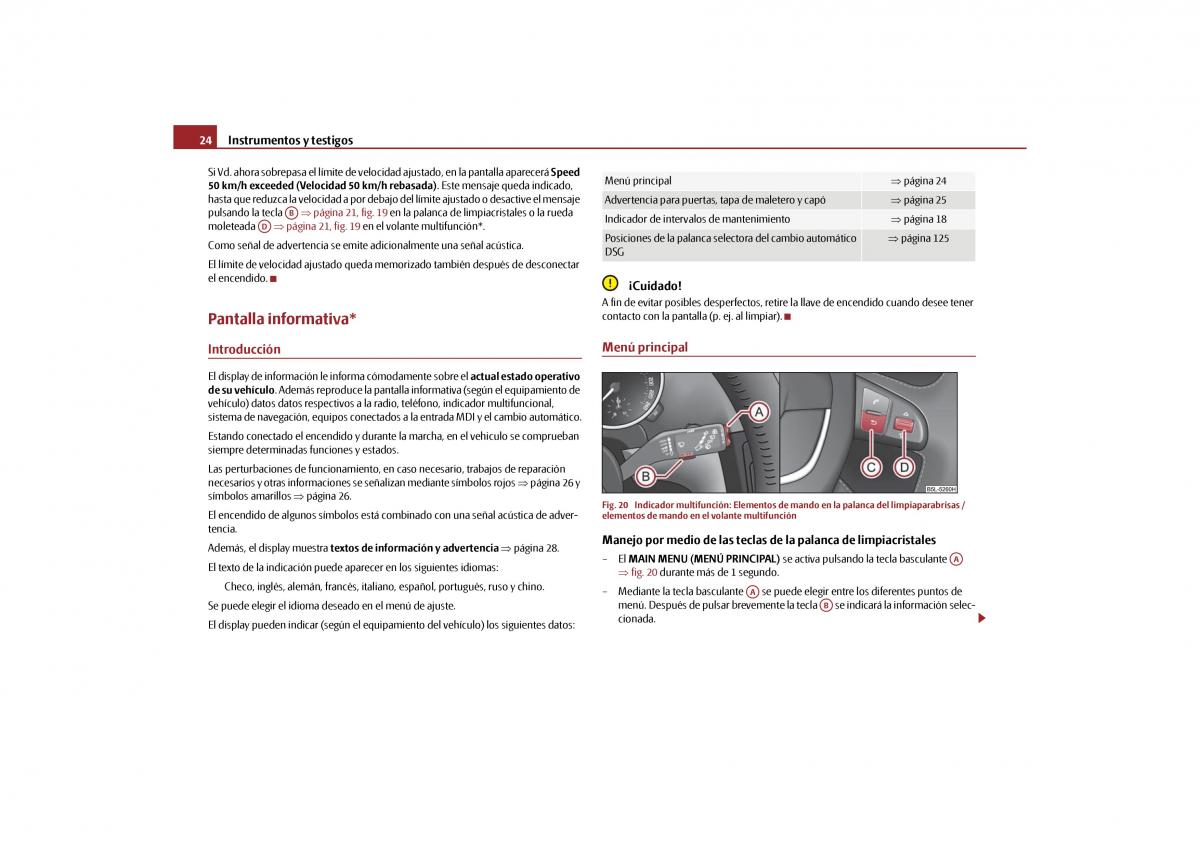 Skoda Yeti manual del propietario / page 25