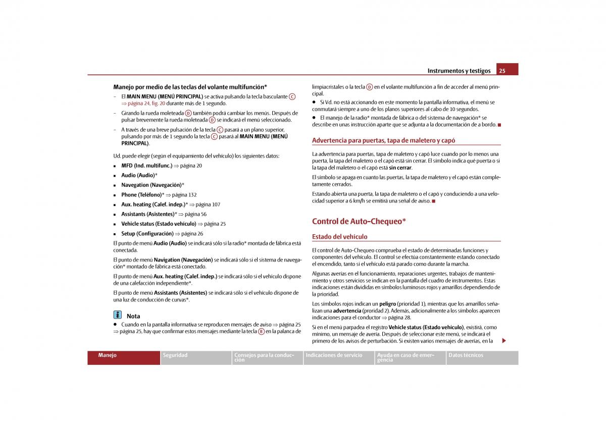 Skoda Yeti manual del propietario / page 26