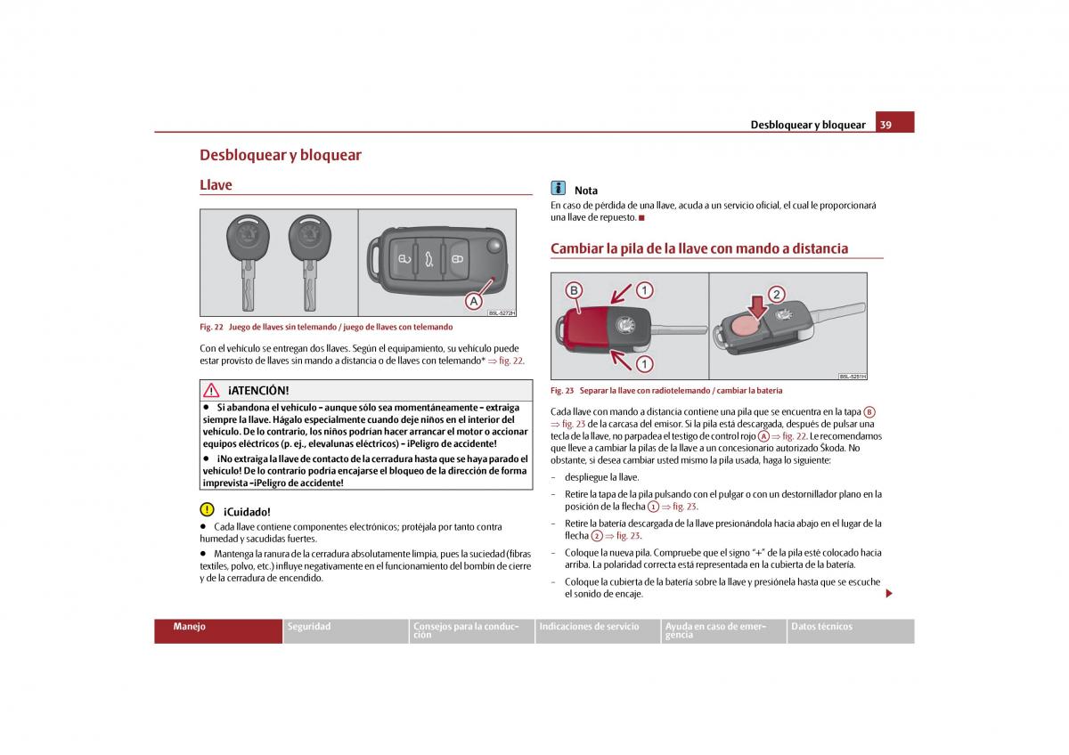 Skoda Yeti manual del propietario / page 40