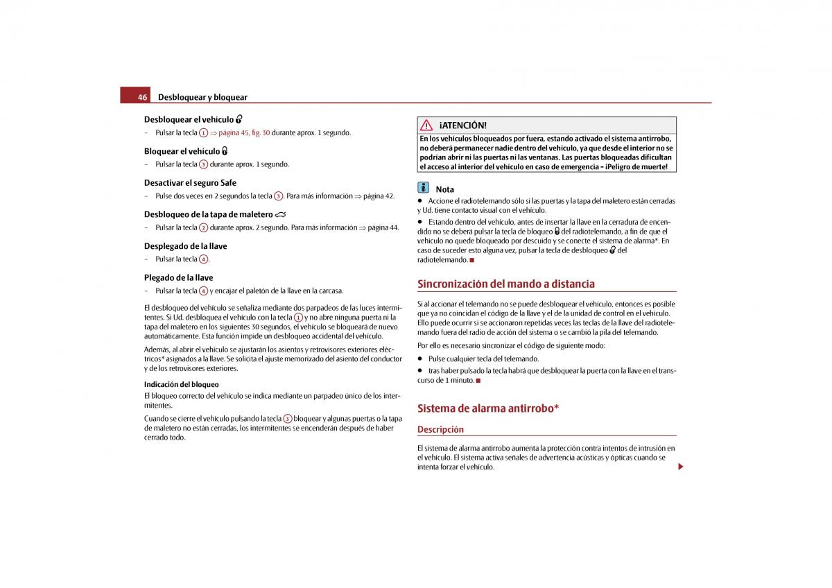 Skoda Yeti manual del propietario / page 47