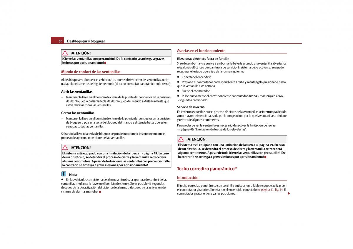 Skoda Yeti manual del propietario / page 51