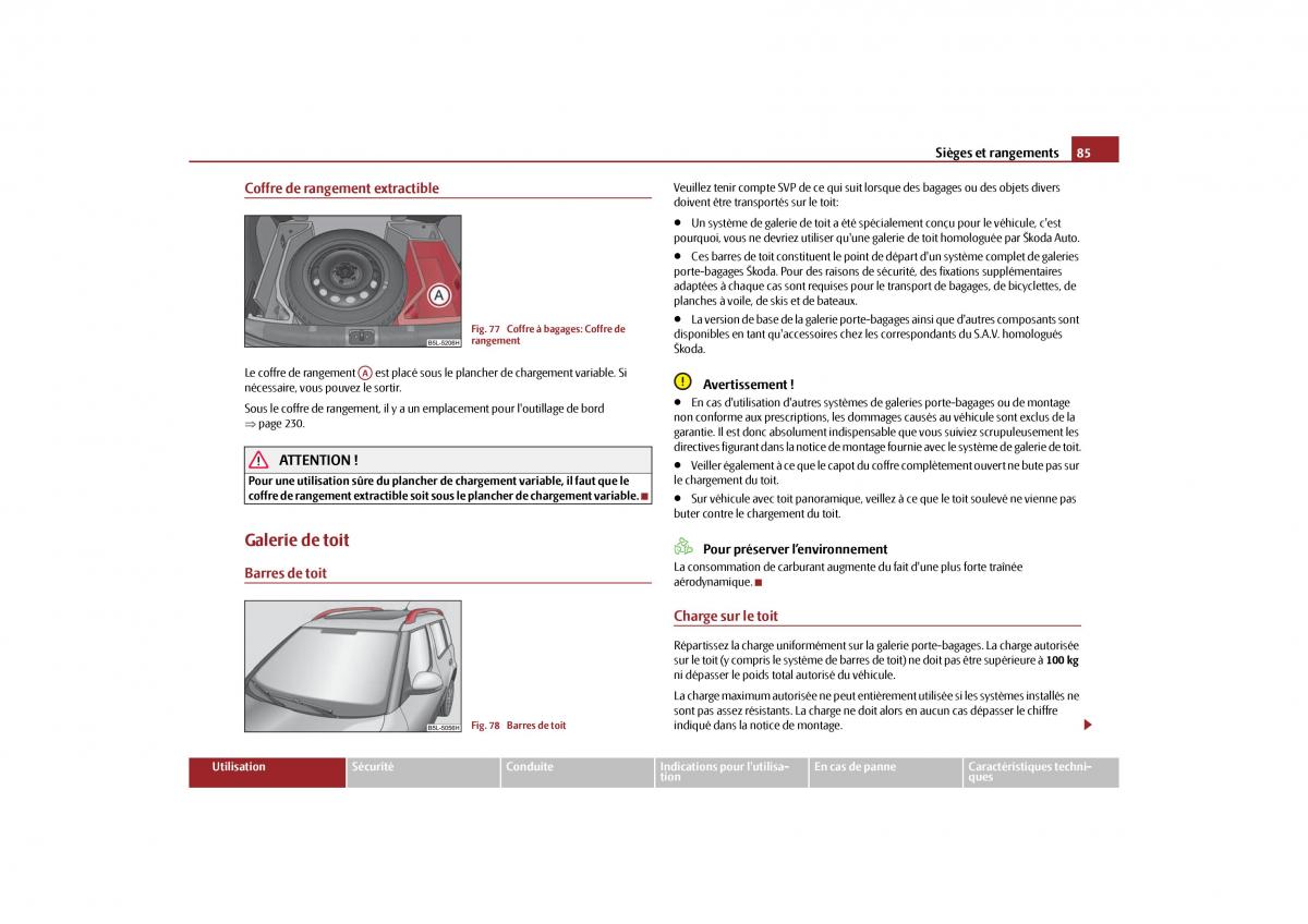 Skoda Yeti manuel du proprietaire / page 86