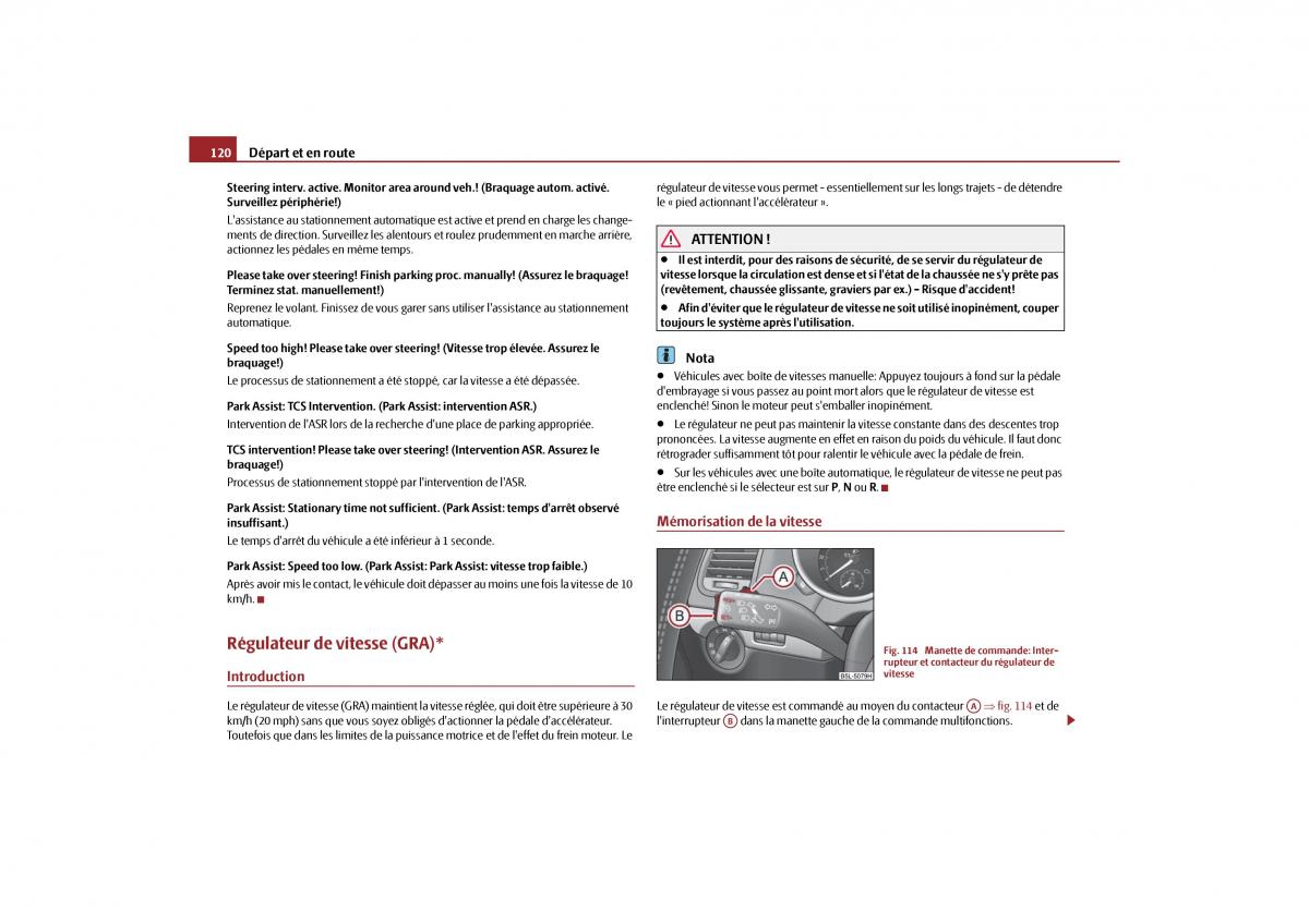 Skoda Yeti manuel du proprietaire / page 121