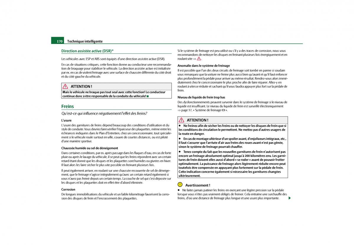 Skoda Yeti manuel du proprietaire / page 171