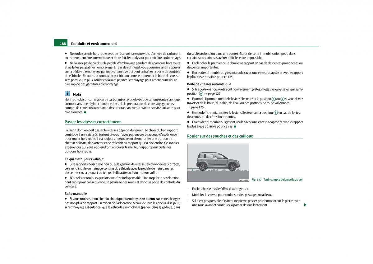 Skoda Yeti manuel du proprietaire / page 189