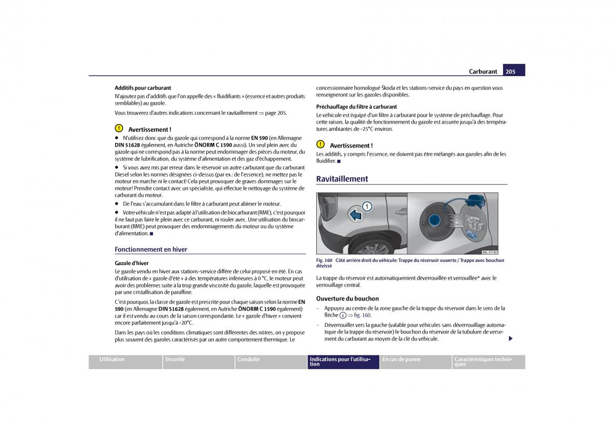 Skoda Yeti manuel du proprietaire / page 206