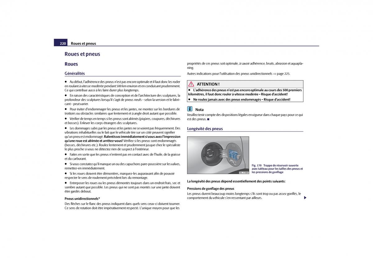 Skoda Yeti manuel du proprietaire / page 221