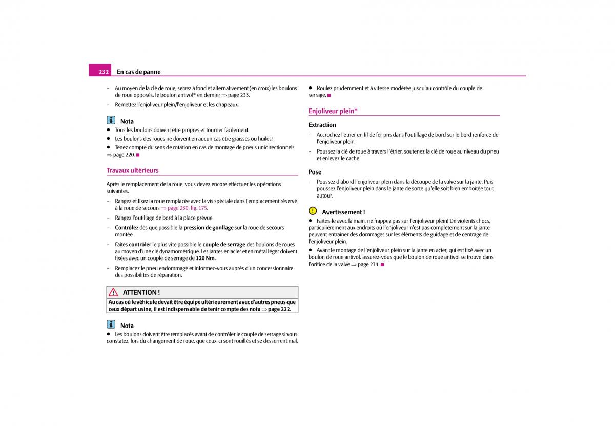 Skoda Yeti manuel du proprietaire / page 233