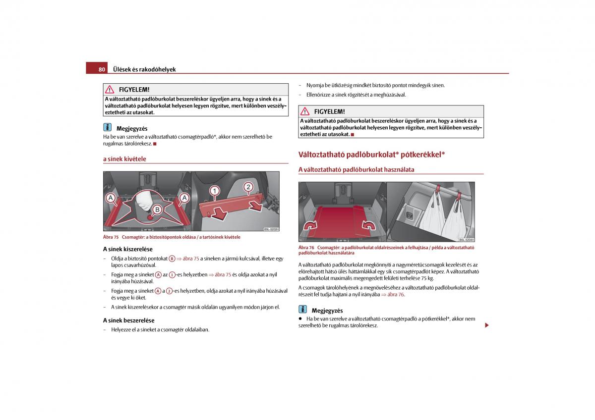 Skoda Yeti Kezelesi utmutato / page 81