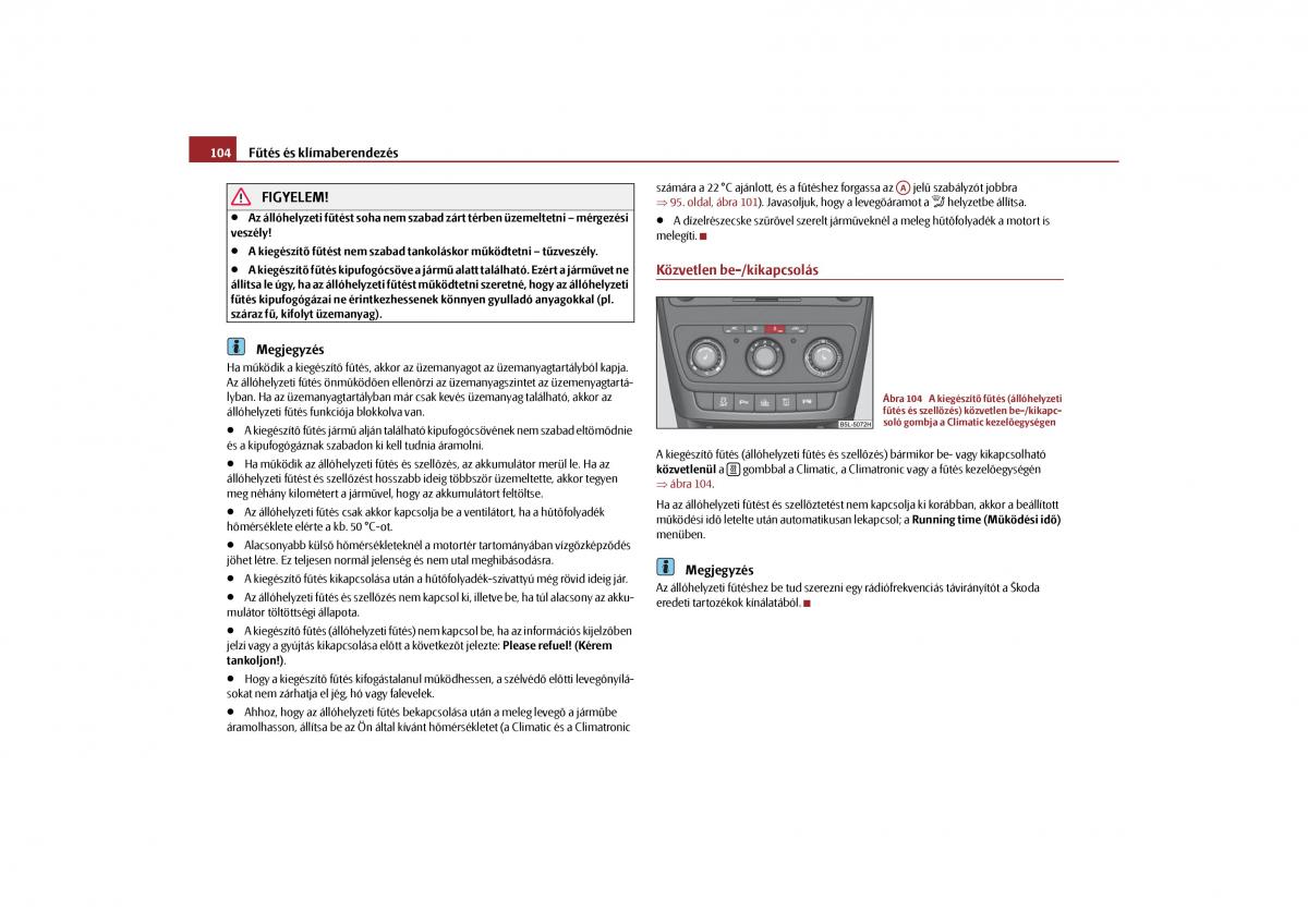 Skoda Yeti Kezelesi utmutato / page 105