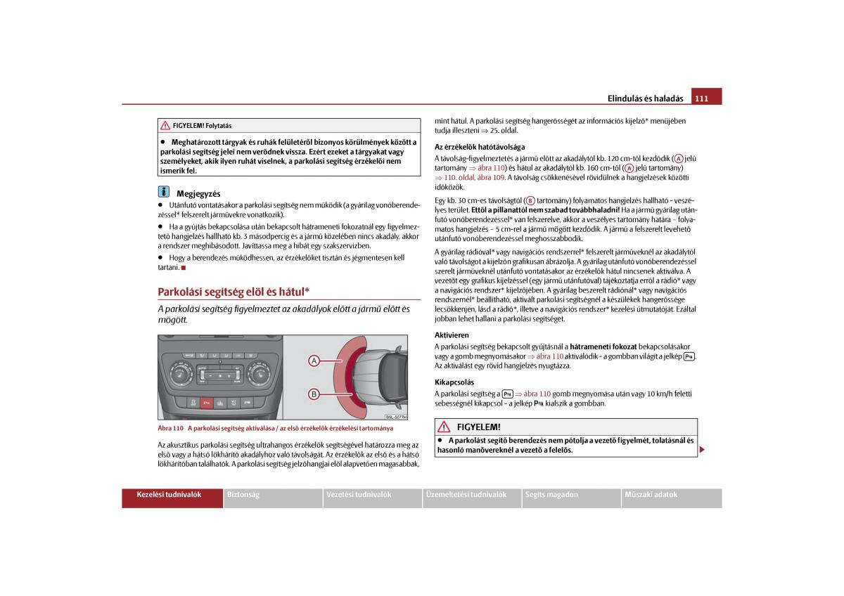 Skoda Yeti Kezelesi utmutato / page 112