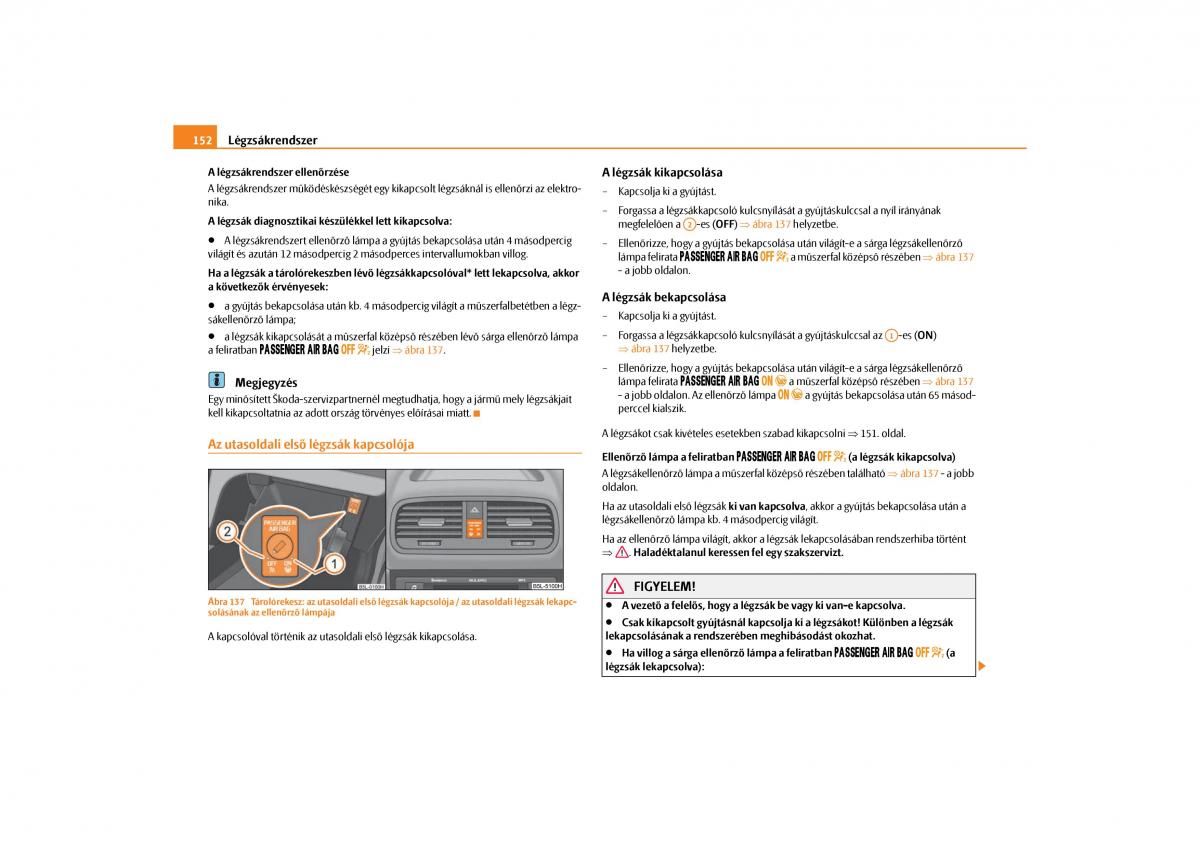 Skoda Yeti Kezelesi utmutato / page 153