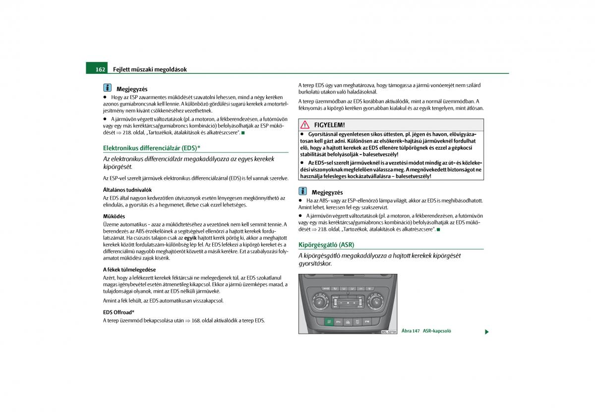 Skoda Yeti Kezelesi utmutato / page 163