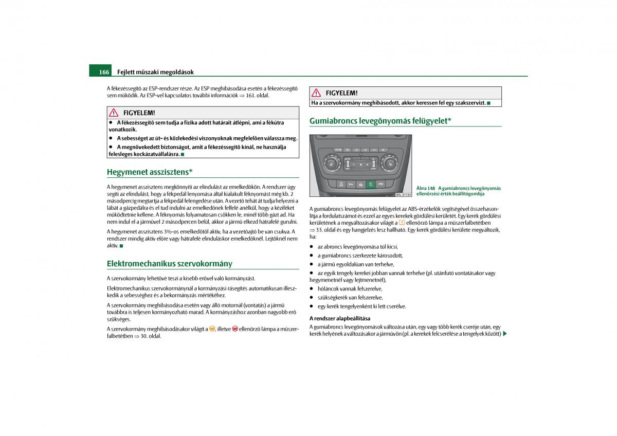 Skoda Yeti Kezelesi utmutato / page 167