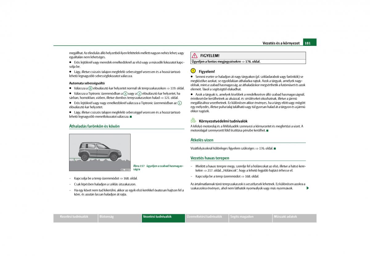 Skoda Yeti Kezelesi utmutato / page 182