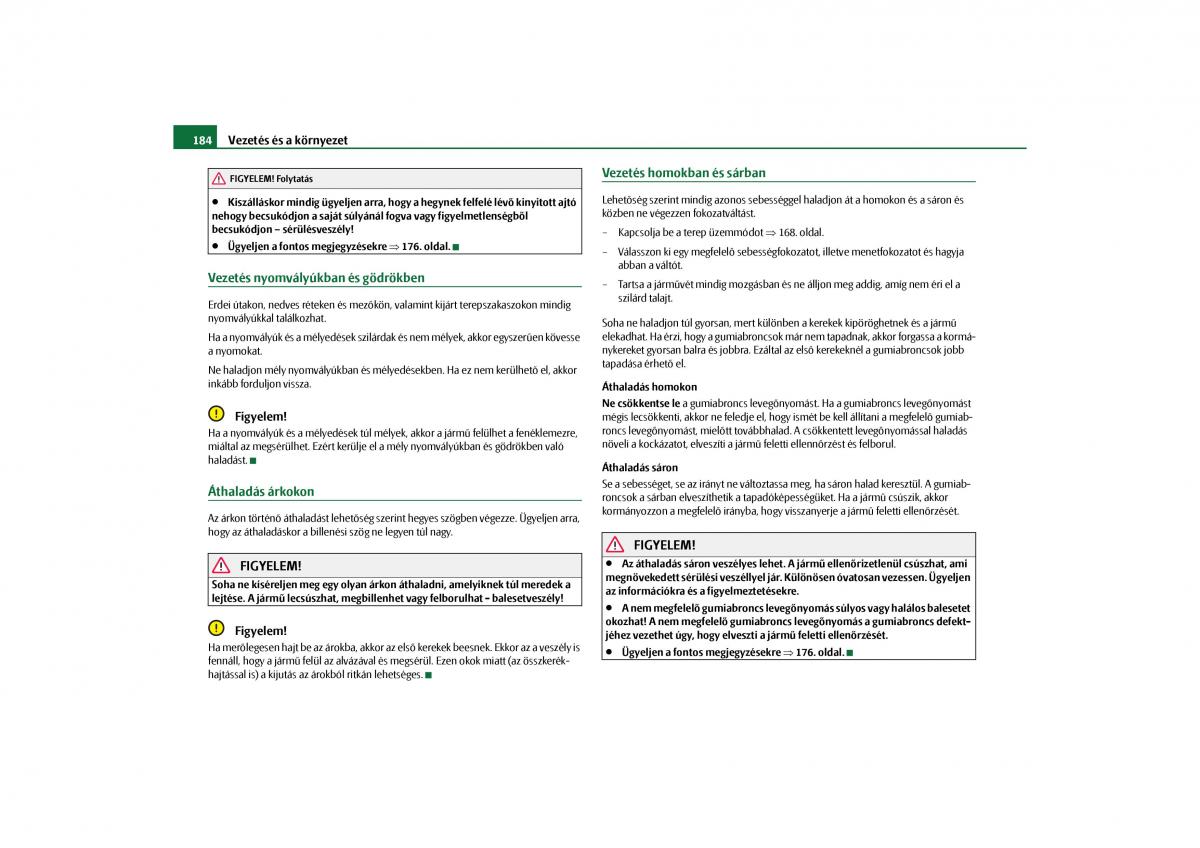 Skoda Yeti Kezelesi utmutato / page 185