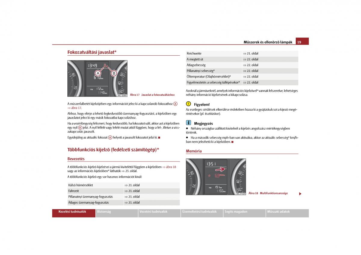 Skoda Yeti Kezelesi utmutato / page 20