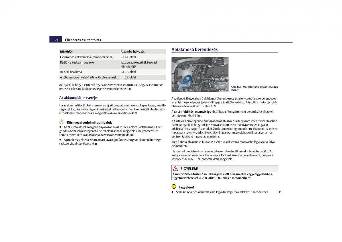 Skoda Yeti Kezelesi utmutato / page 211