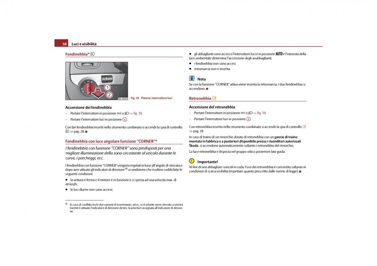 Skoda Yeti manuale del proprietario / page 59