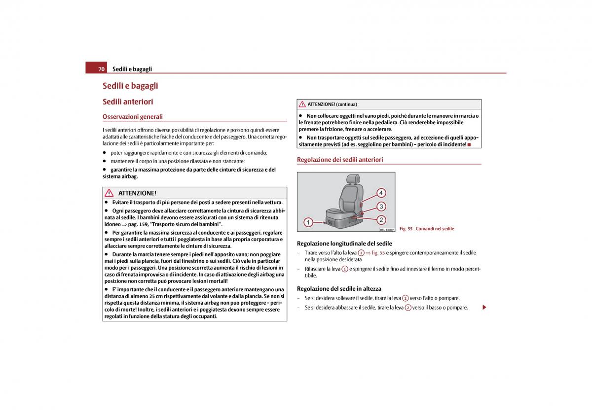 Skoda Yeti manuale del proprietario / page 71