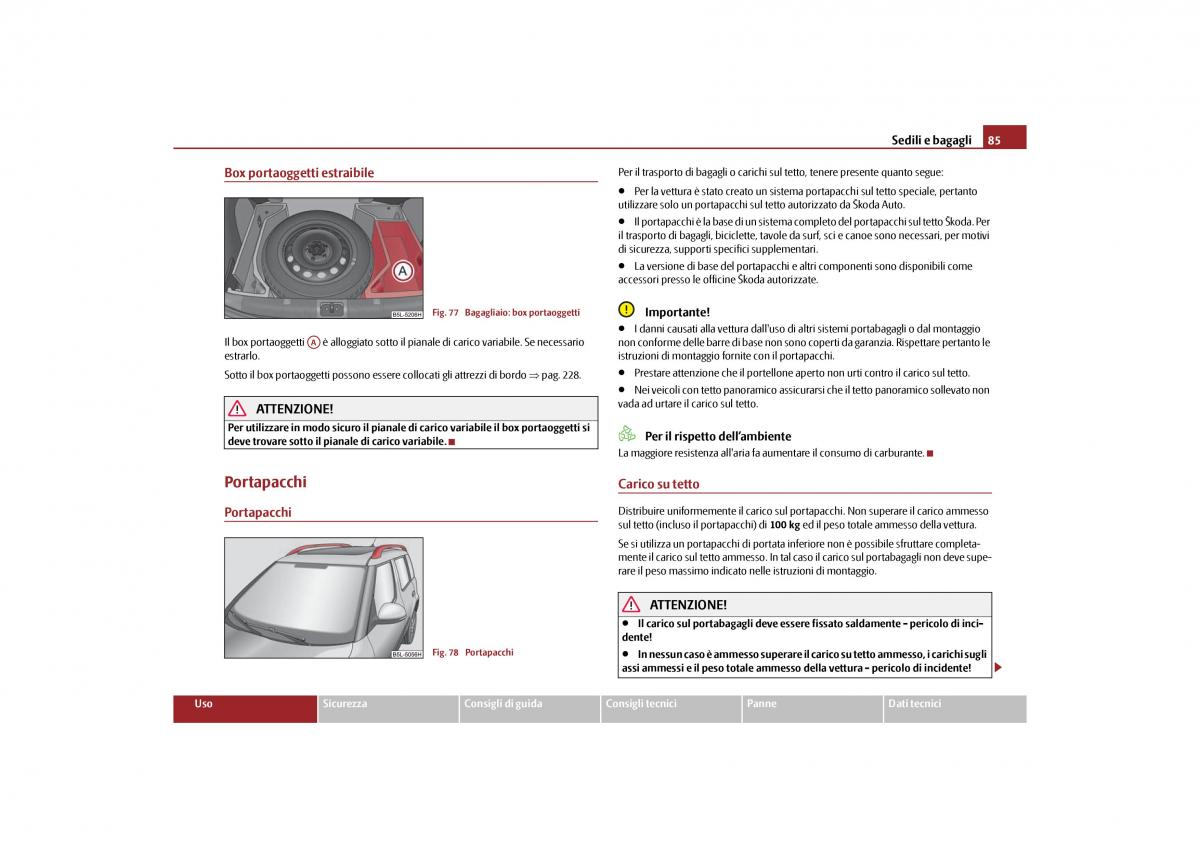 Skoda Yeti manuale del proprietario / page 86