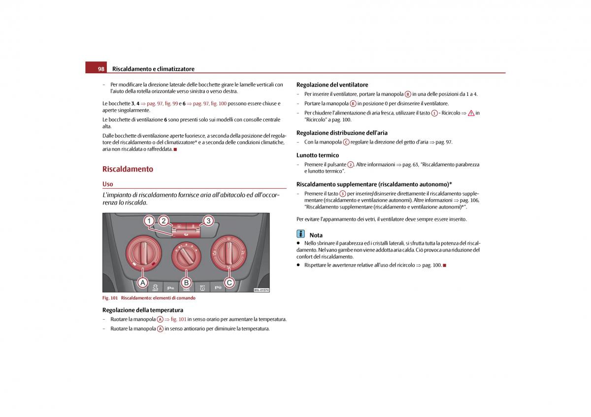Skoda Yeti manuale del proprietario / page 99