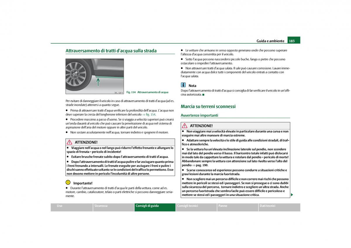 Skoda Yeti manuale del proprietario / page 184