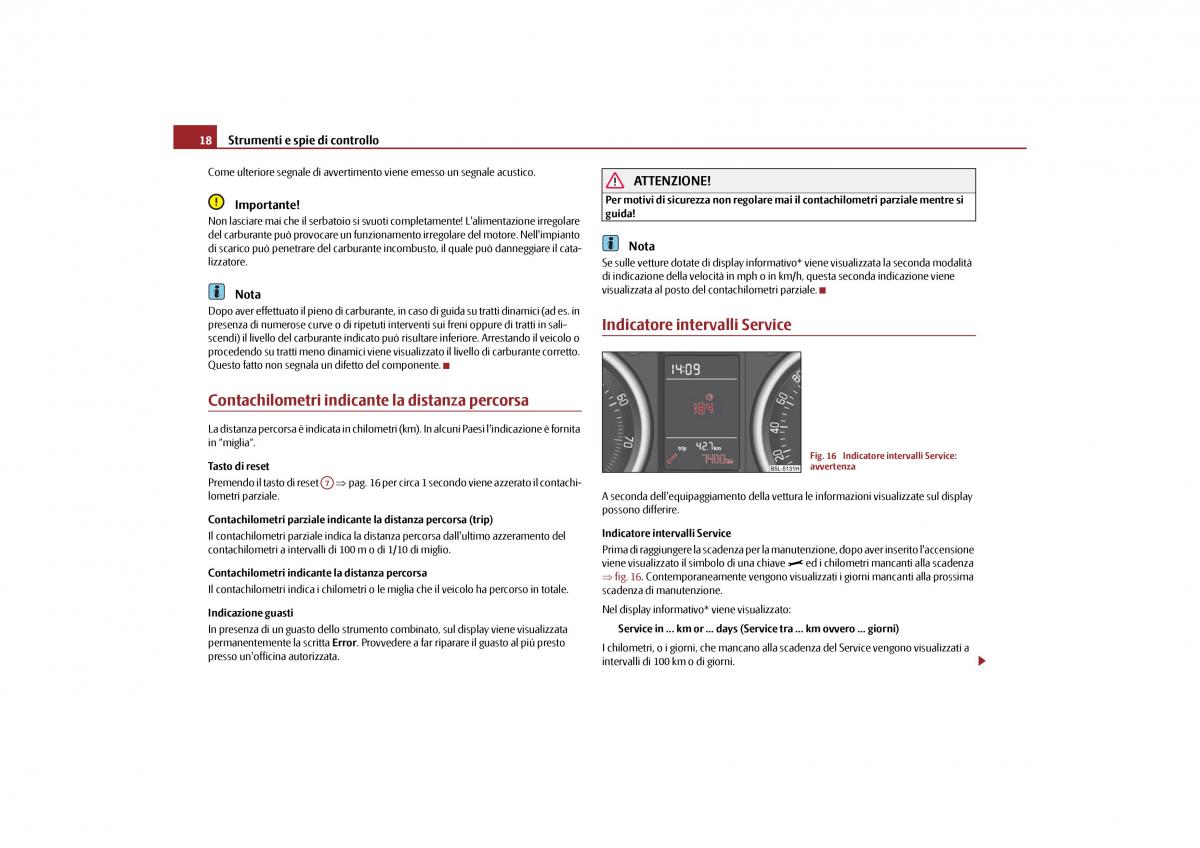 Skoda Yeti manuale del proprietario / page 19