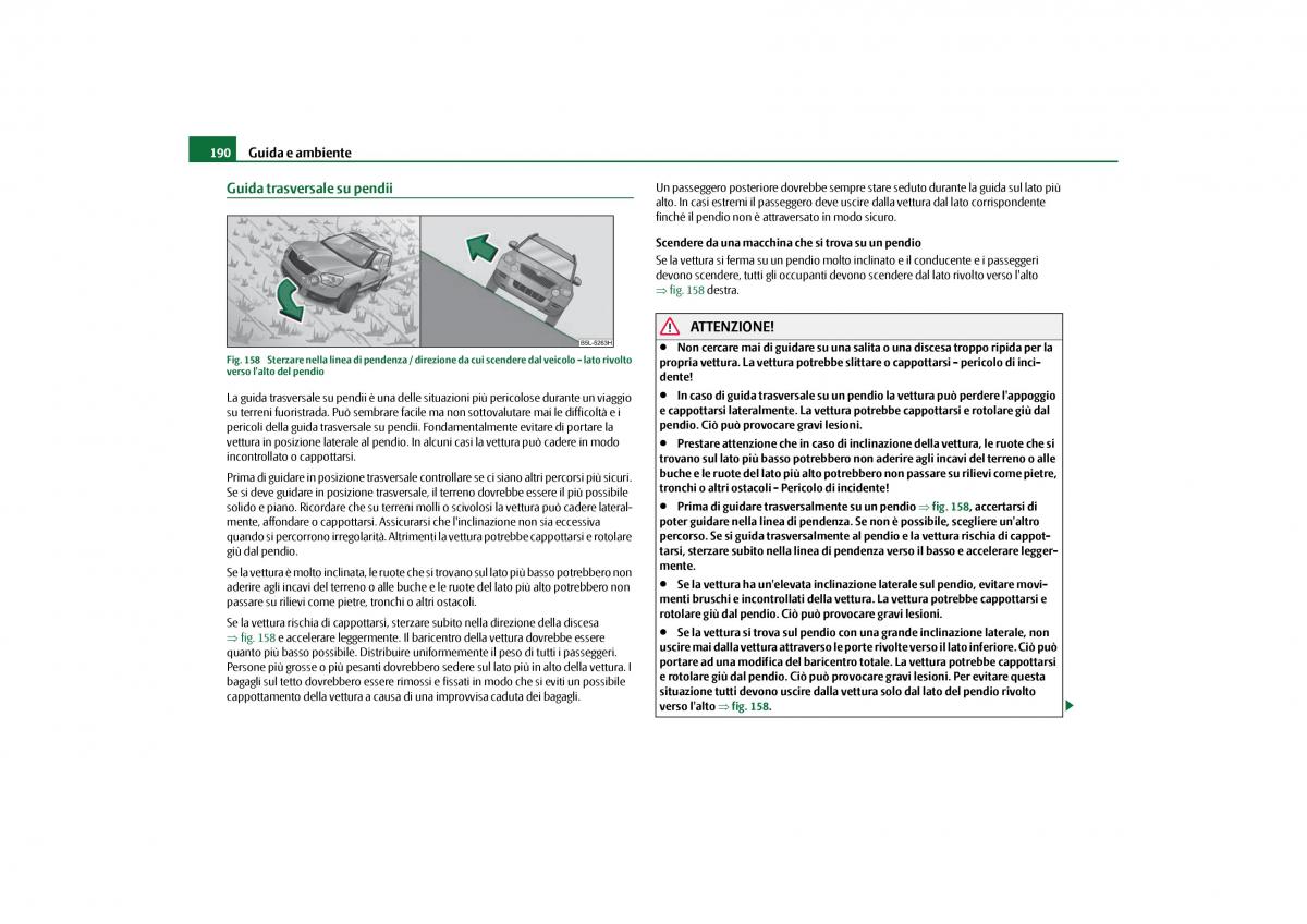 Skoda Yeti manuale del proprietario / page 191