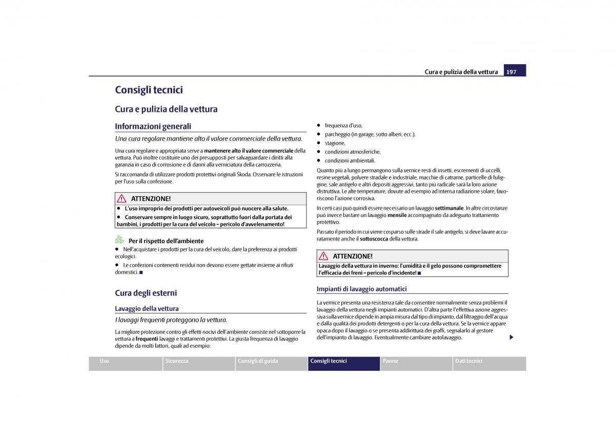 Skoda Yeti manuale del proprietario / page 198