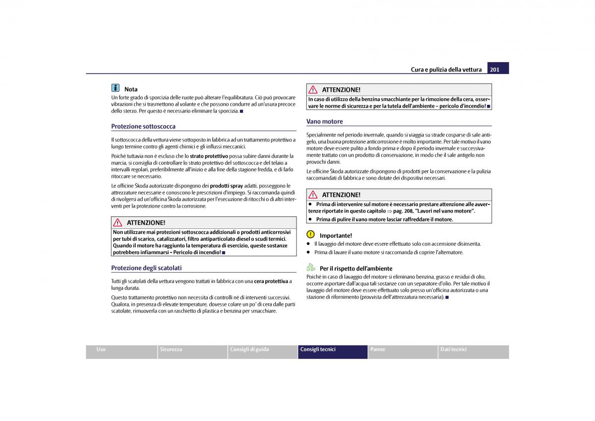Skoda Yeti manuale del proprietario / page 202