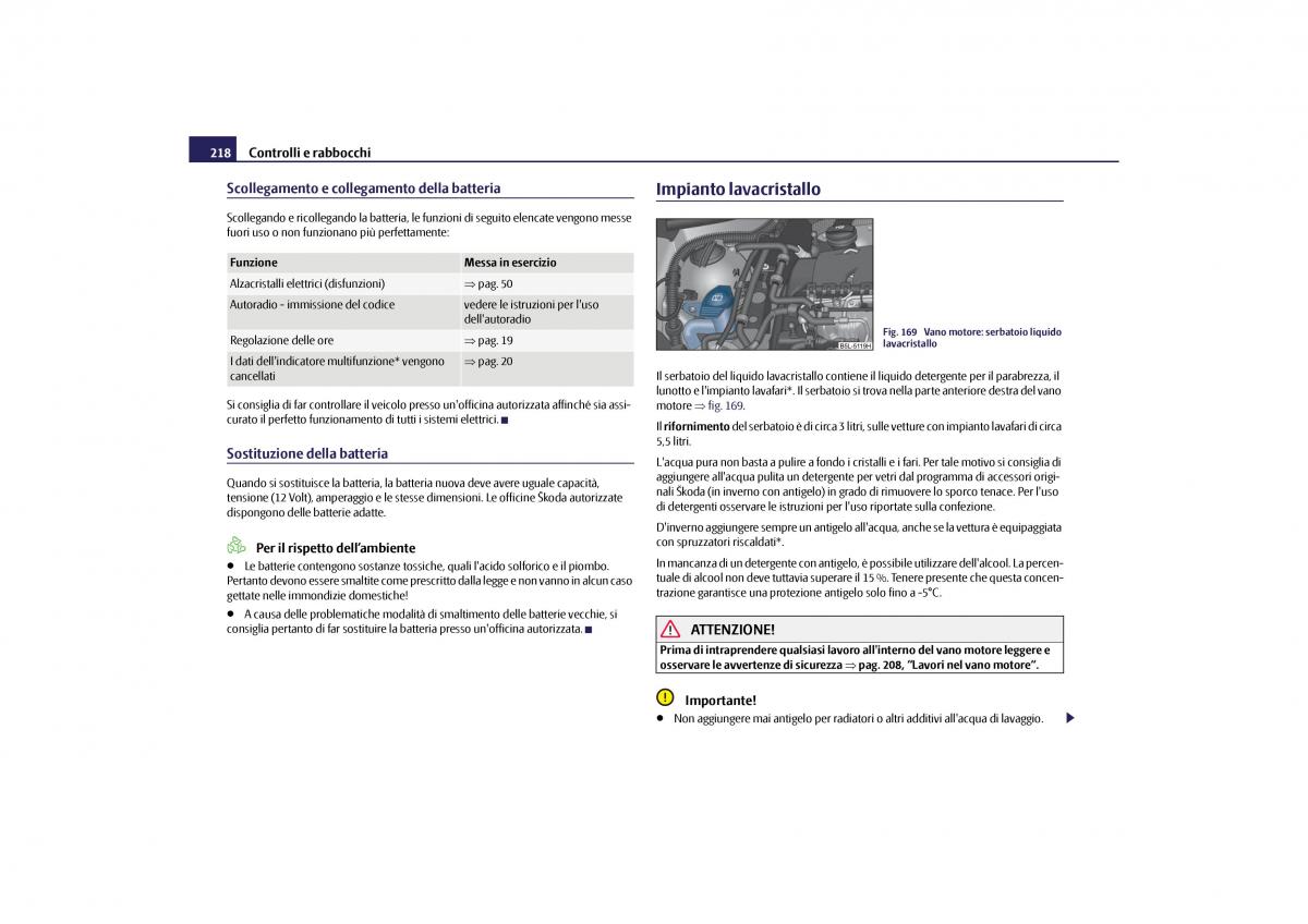 Skoda Yeti manuale del proprietario / page 219