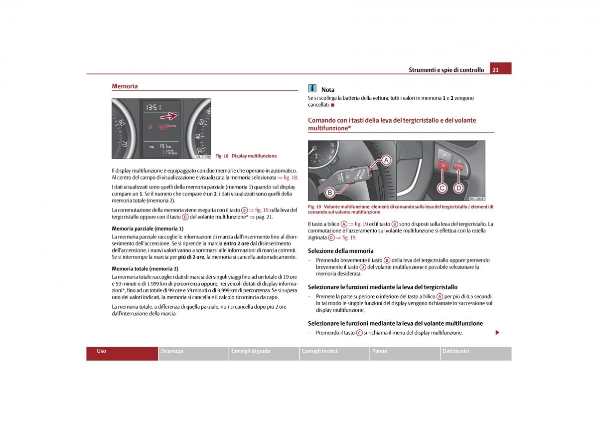 Skoda Yeti manuale del proprietario / page 22